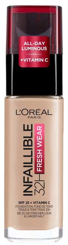 Šķidrā grima bāze L’Oréal Paris Infaillible Fresh Wear 32h SPF25, 225 sable beige, 30 ml