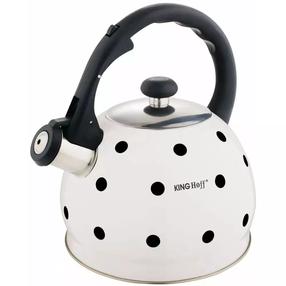 Arbatinukas su švilpuku King Hoff KH-1050, 2 l, balta sp./juoda sp.