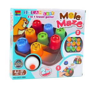 Galda spēļu komplekts Lean Toys 2in1 Mole Maze