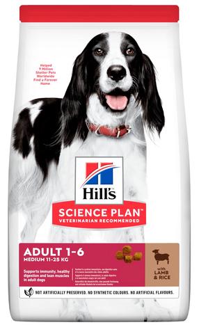 Sausas šunų maistas Hill's Science Plan Canine Adult Medium, ėriena/ryžiai, 18 kg