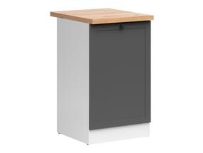 Apatinė virtuvinė spintelė Junona Line Right, balta sp./grafito sp./golden craft oak sp., 47 cm x 50 cm x 85.7 cm