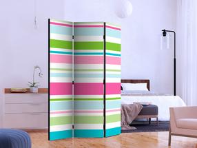 Vahesein Artgeist Bright Stripes Paraventtc0680, mitmevärviline, 135 cm x 172 cm