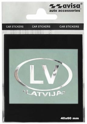 Automobilio lipdukas Avisa LV, 6 cm x 4 cm