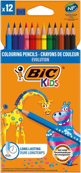 Spalvoti pieštukai Bic Evolution, 12 vnt.