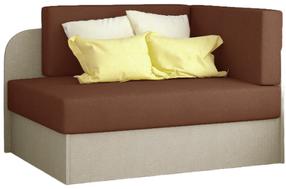 Sofa-lova Rosa Alova 12, Alova 07, ruda sp./smėlio sp., 75 x 104 cm x 60 cm