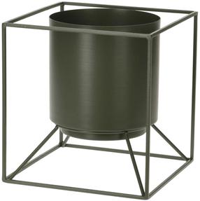 Gėlių vazonas Metal Pot THK-079667, metalas, 18 cm x 18 cm, Ø 18 cm, žalia sp.
