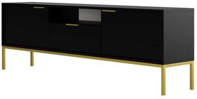 TV staliukas Kocot Kids Austin 175, aukso sp./juoda sp., 175 cm x 33 cm x 56.4 cm