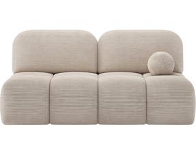 Sofa-lova Nuwia Velvet Jarell 18, smėlio sp., 102 x 200 cm x 100 cm