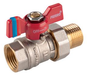 Vārsts Ferro F-Comfort KFCS1, lodveida, ūdens patēriņa regulēšanai, 1/2" mf