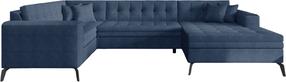 Kampinė sofa Montez Gojo 40, tamsiai mėlyna sp., dešininė, 180 x 340 cm x 93 cm