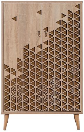 Spintelė Kalune Design Multibox 124, ruda sp., 36 cm x 80 cm x 127 cm