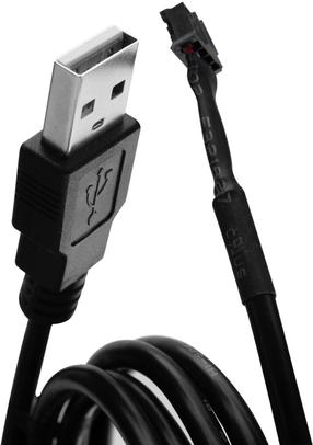 Кабель EK Water Blocks EK-Loop Connect - USB External Cable USB male, 4-pin, 1 м, черный цв.