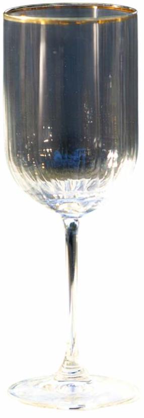Veiniklaaside komplekt Hermia Adore, klaas, 0.41 l, 4 tk, kuld v.