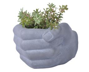 Декоративный горшок "Кулак" LT34582-PCP21, 30 см x 30 см x 20 см, серый цв.