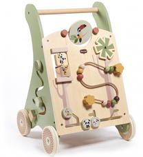 Vaikiškas stumdukas - vaikštynė Tiny Love Educational Pusher, 45.5 cm, ruda sp./žalia sp.