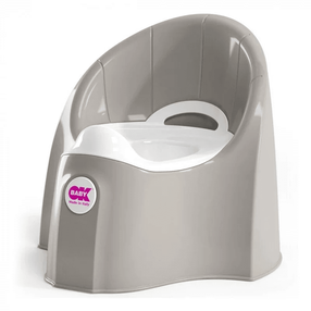 Детский горшок OkBaby Pasha, пластик, серый цв., 36.5 см x 33.5 см x 31 см