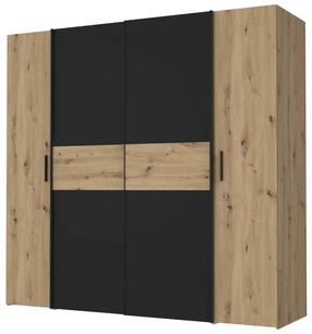 Riidekapp Forte Kapaza KLTS62322-M108, tamm v./must v., 61.6 cm x 200.1 cm x 190.5 cm