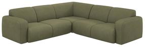 Kampinė sofa Micadoni Molino Chenille Rebel, šviesiai žalia sp., 252 x 252 cm x 75 cm