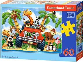 Пазл Castorland Softies On Safari 06793, 23 см x 32 см, 60 шт., многоцветный