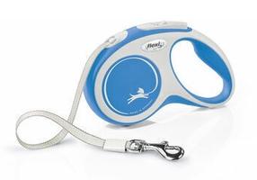 Automatinis pavadėlis Flexi Comfort, mėlyna sp./balta sp., S 5m