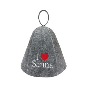 Cepure FLAMMIFERA, I LOVE SAUNA, pelēka