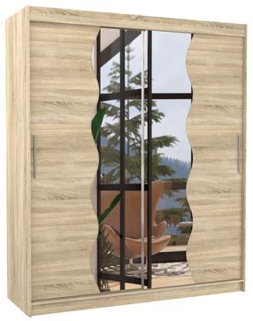 Spinta ADRK Kansas 180, rusva sp., 58 cm x 180 cm x 215 cm, su veidrodžiu
