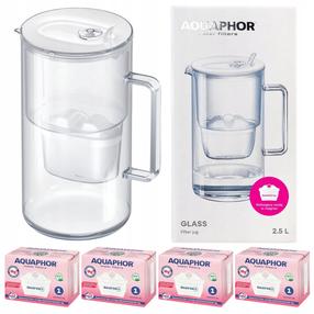 Veefiltrid, kassettidega Aquaphor Glass, 2.5 l, läbipaistev v./valge v.