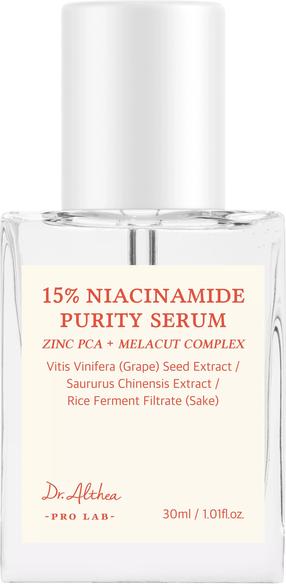 Sejas serums Dr. Althea 15% Niacinamide Purity, 30 ml