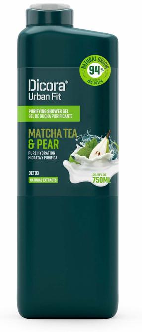 Kūno prausimosi želė Dicora Detox Matcha Tea & Pear, 750 ml
