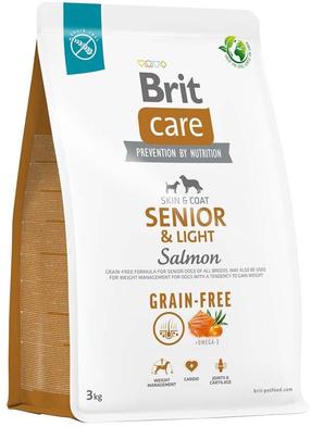 Сухой корм для собак Brit Care Senior & Light Salmon, лосось, 3 кг