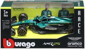  Rotaļu sacīkšu automašīna Bburago Aston Martin AMR 25 2025 18-38250, 1:43, zaļa krās.