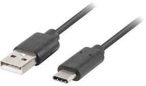 Vads Lanberg, USB Type C/USB 2.0 Type A, melna krās.