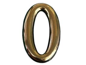 Durvju numurs Okko N1011, 5 cm, plastmasa, misiņa krās.