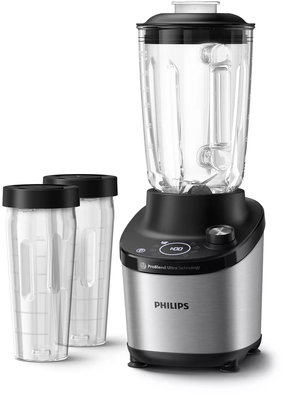 Kokteiļu blenderi Philips 7000 Series HR3760/10, melns krās./nerūsējošā tērauda krās.