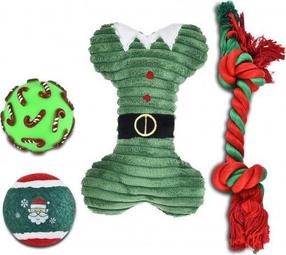 Rotaļlieta sunim, apmācībai Barry King Christmas Set BK-15607, Ø 6.7 cm, sarkana krās./zaļa krās.
