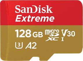 Atmiņas karte SanDisk Extreme, 128 GB, 190 Mb/s - 90 Mb/s