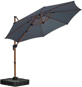 Dārza saulessargs Mirpol Roma S without Base Weights, 300 cm, antracīta krās.