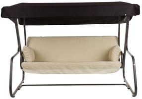 Lauko sūpynės Patio Vita, ruda sp./juoda sp./pilka sp., 220 cm x 134 cm x 157 cm