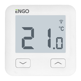 Программируемый термостат отопления Engo Controls E10-W, крепится на стену, белый цв., 8.6 см, 5 - 45 °С