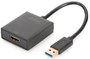 Adapteris Assmann Digitus USB 3.0 USB 3.0, HDMI, pilka sp.