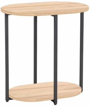 Kavos staliukas Home4you Hannes, ruda sp./juoda sp., 35 cm x 52 cm x 54 cm