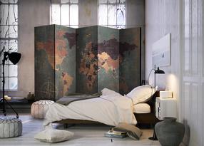Fototapetas Artgeist Map In Browns And Greys Paravent874, 172 cm x 225 cm