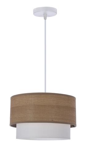 Šviestuvas kabinamas Candellux Lighting Ruben, E27, 1 x 60 W, ruda sp./balta sp. / balta sp., 25 x 15 cm