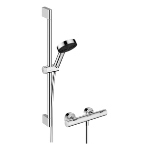 Dušo sistema su termostatiniu maišytuvu Hansgrohe Pulsify Select S, chromo sp.