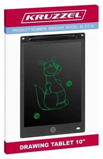 Piešimo lenta Kruzzel Drawing Tablet, 25 cm, juoda sp./žalia sp.