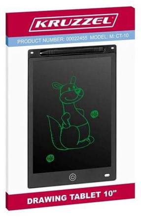 Доска для рисования Kruzzel Drawing Tablet, 25 см, черный цв./зеленый цв.