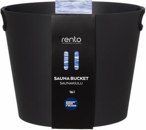 Saunos kibiras Rento 639416, aliuminis/silikonas, 16 l, 32.5 x 31.5 cm, pilka sp.