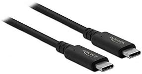 Kabelis Delock USB-C - USB-C 86979 USB-C, USB-C, 0.8 m, juoda sp.