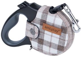 Automatinis pavadėlis Amiplay London, ruda sp., XL 5m