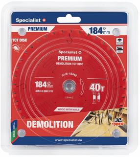 Pjovimo diskas Specialist+ Premium, 184 mm x 1 mm x 20 mm